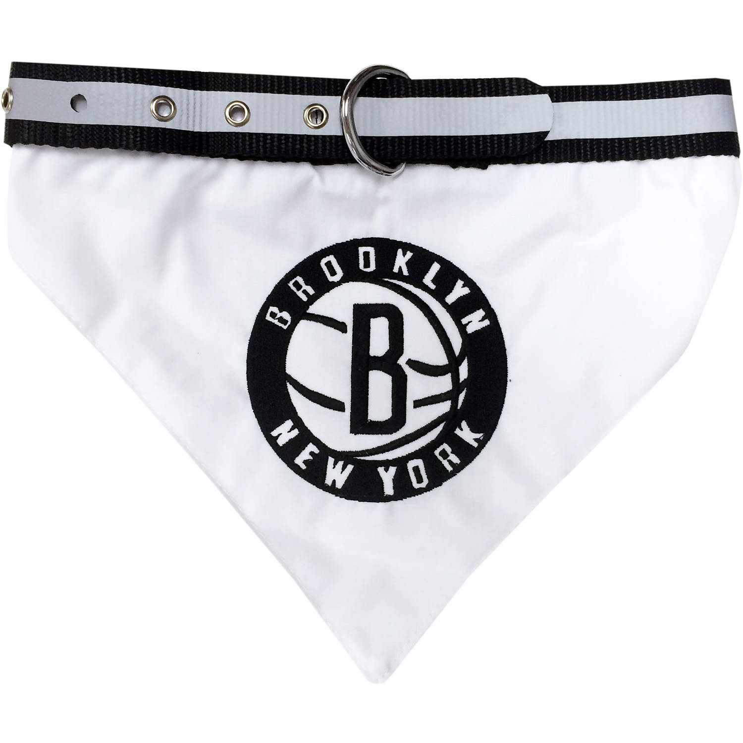 Pets First NBA Brooklyn Nets Pet Bandana, 3 Sizes Available. With Collar